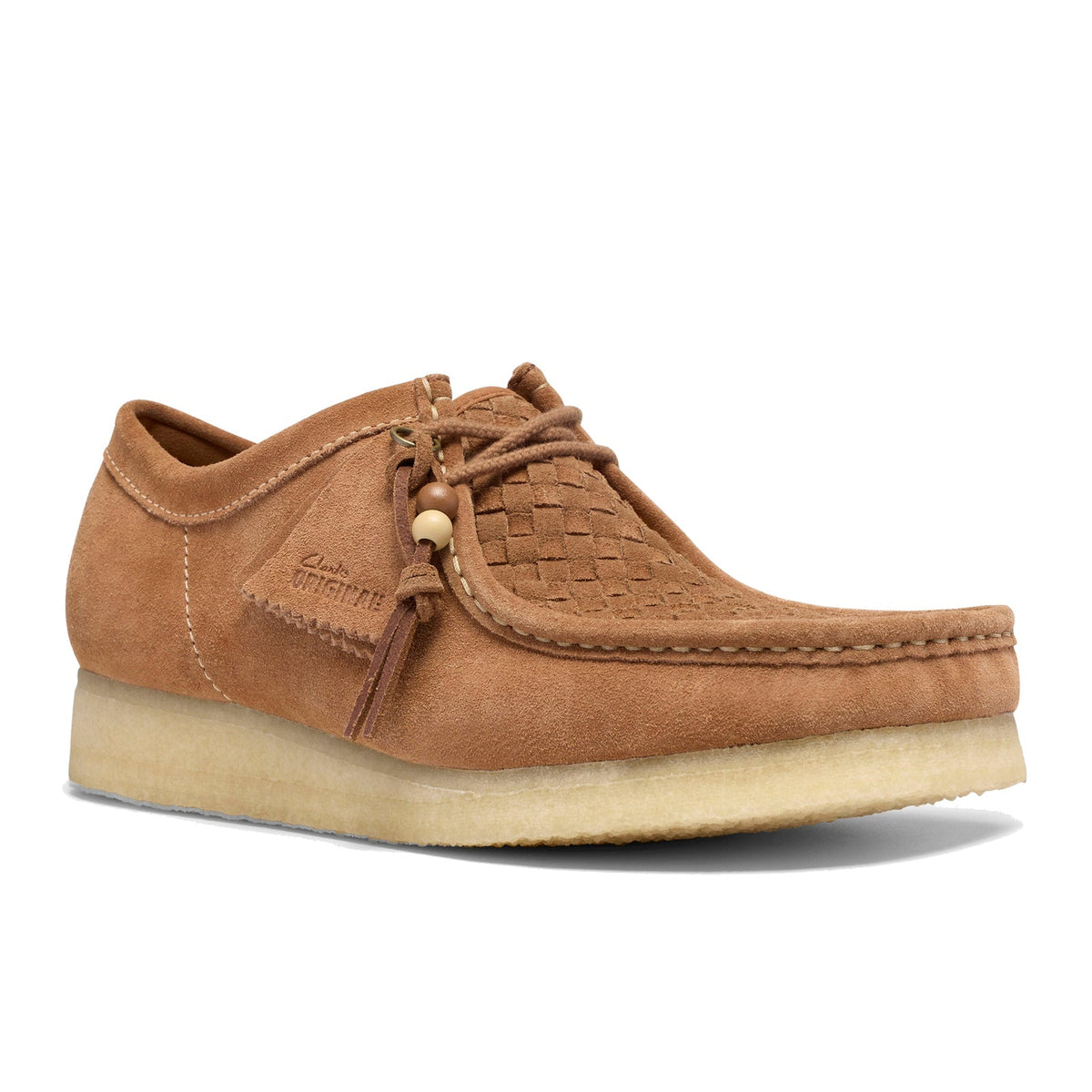 Clarks Wallabee Tan Weave – Einzelansicht schräg vorne