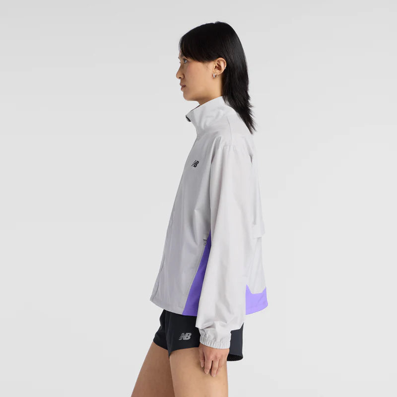 New Balance W Fast Days Jacket Grey Matter