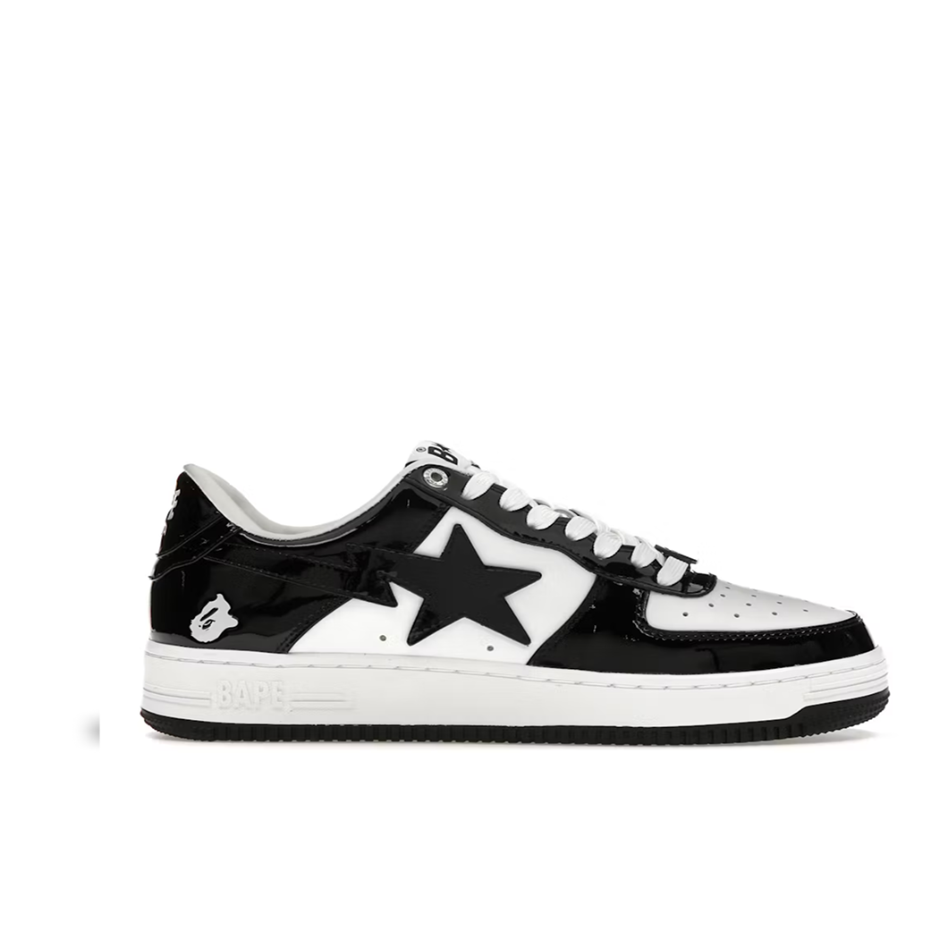 A Bathing Ape Bapesta Patent Leather Black White - SN Zürich
