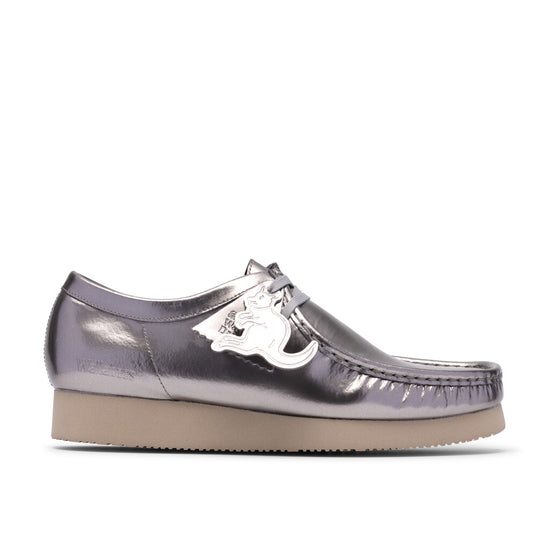 Clarks M Wallabee 2604 silver patent