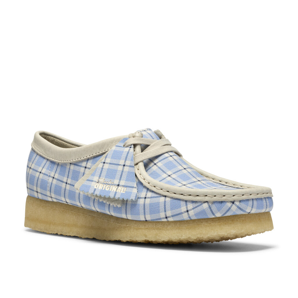 Clarks Women's Wallabee Blue Check