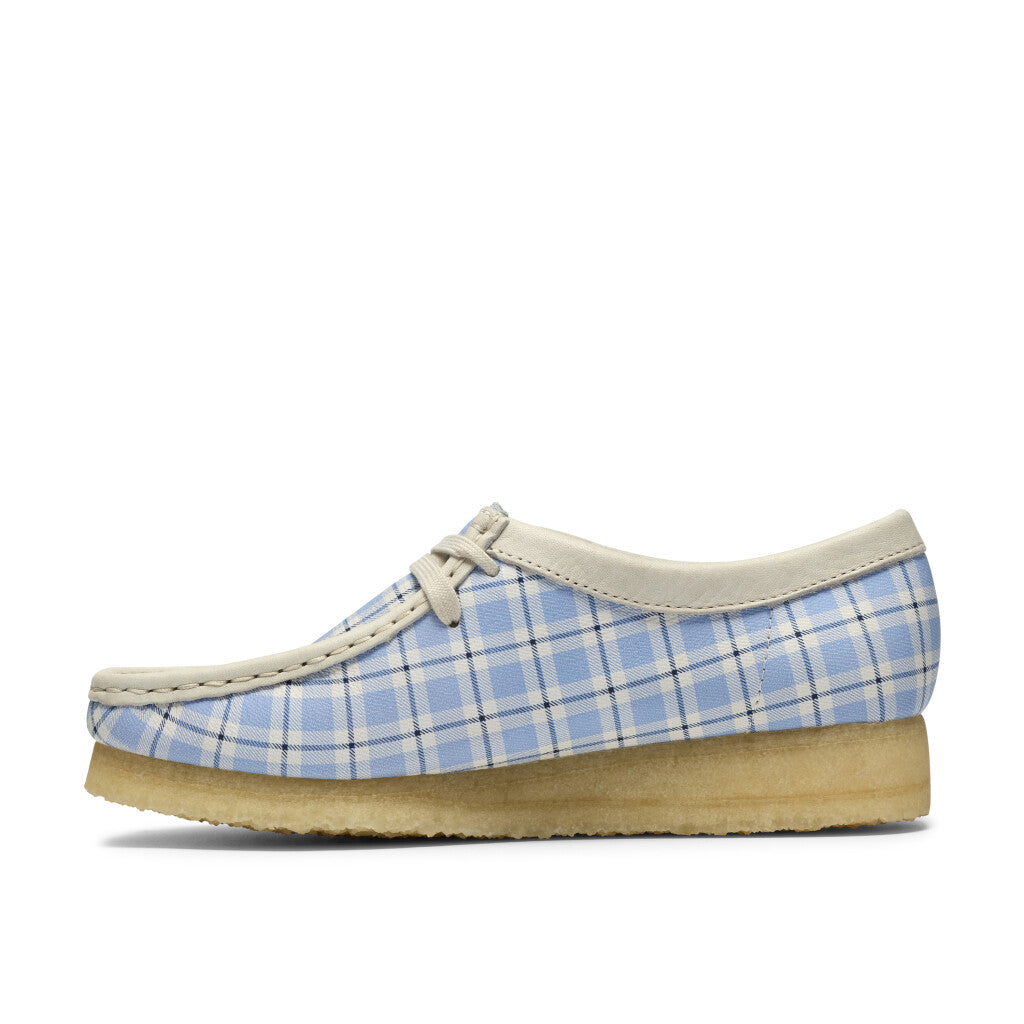 Clarks Women's Wallabee Blue Check