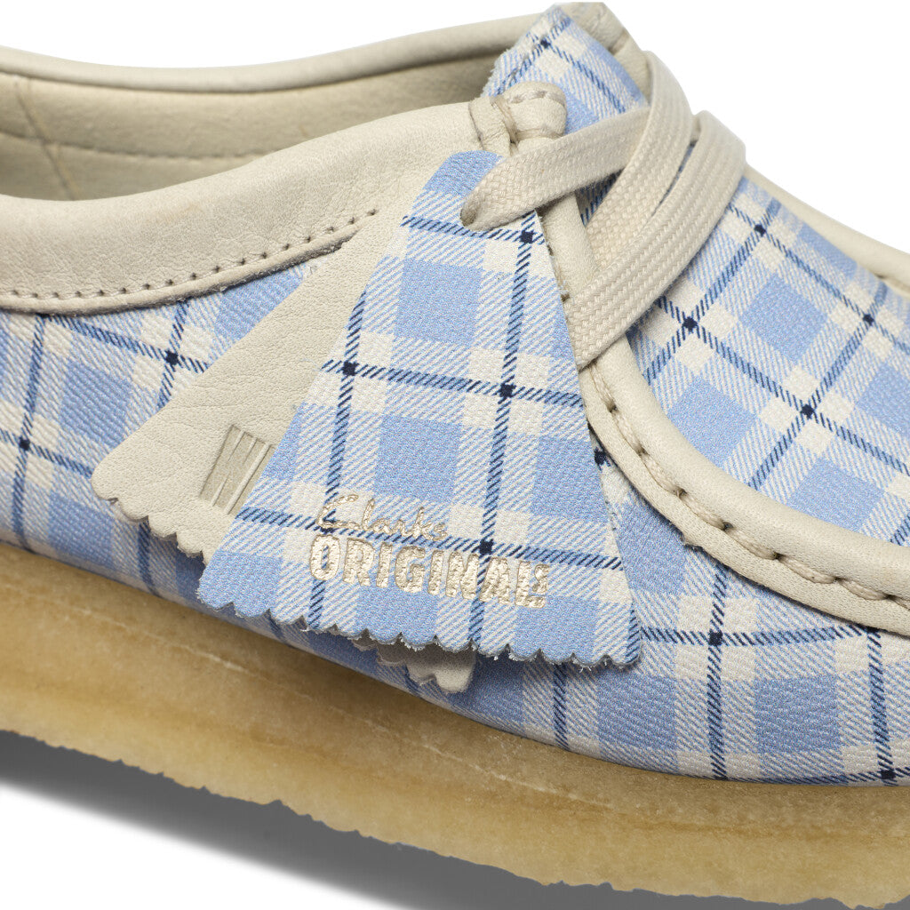 Clarks Women's Wallabee Blue Check