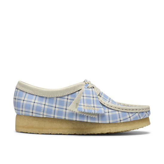 Clarks Women's Wallabee Blue Check