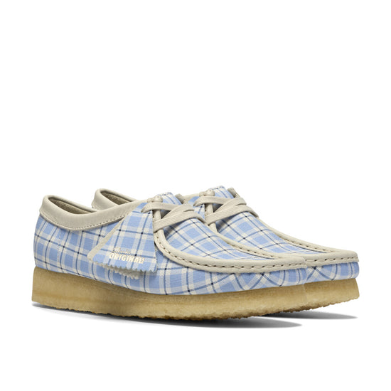 Clarks Women's Wallabee Blue Check