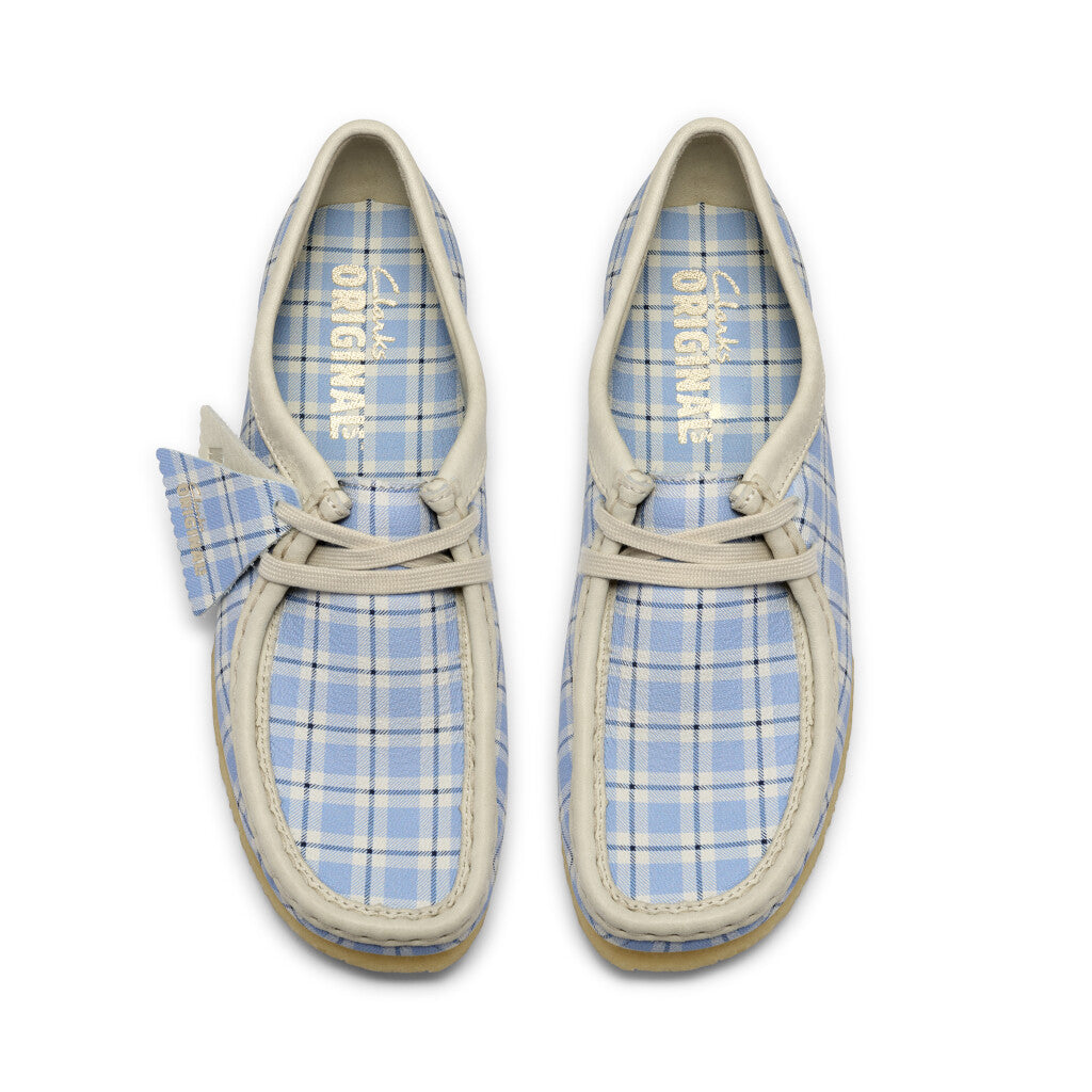 Clarks Women's Wallabee Blue Check