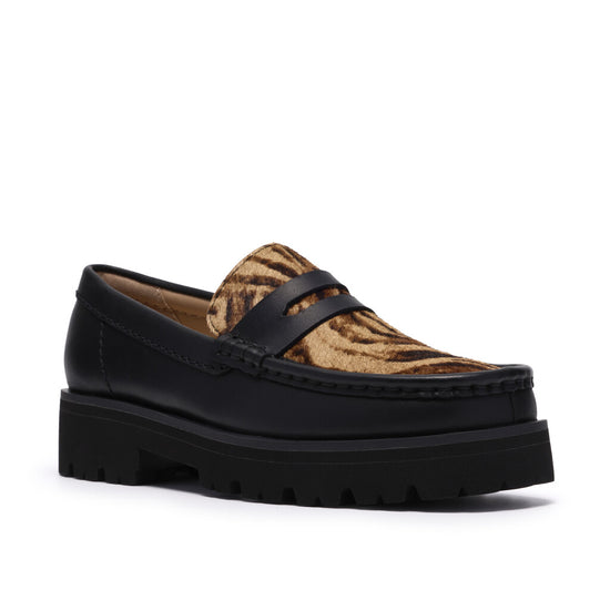 Clarks Women's Yukoner Penny Black Combi Leather
