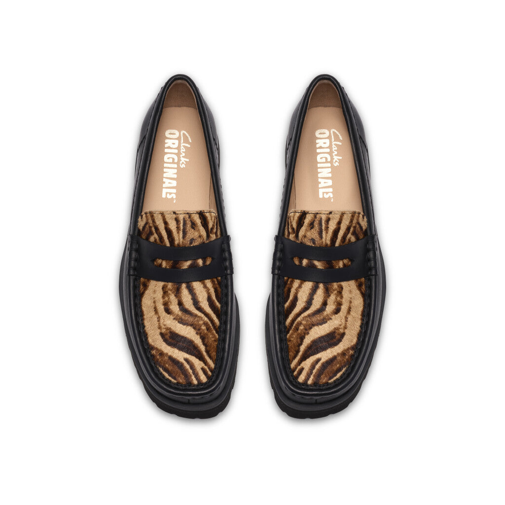 Clarks Women's Yukoner Penny Black Combi Leather