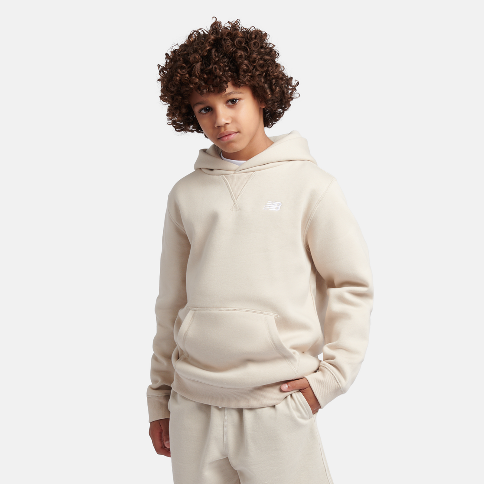 B New Balance French Terry Small Logo Hoodie