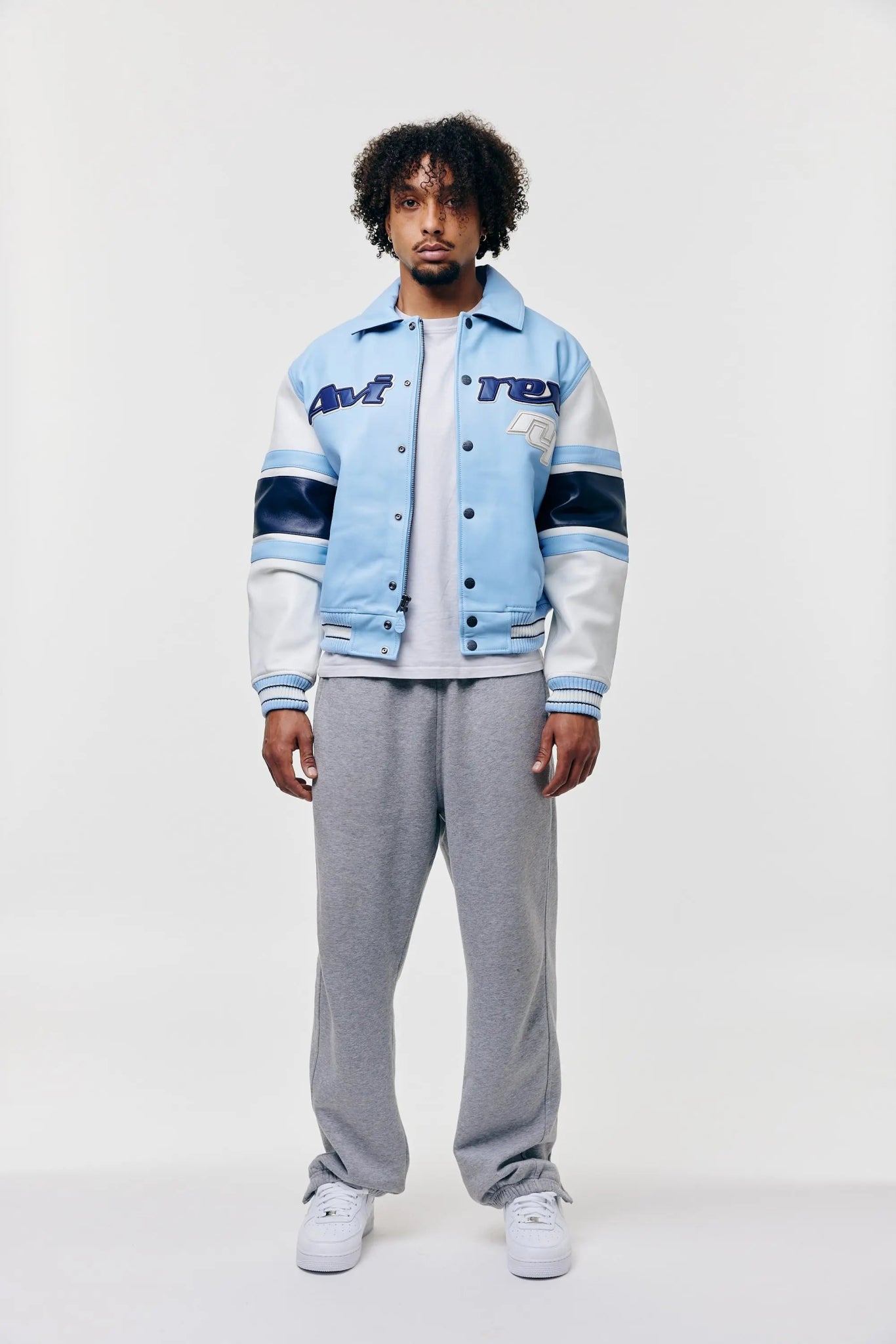 AVIREX The Legend Lederjacke - Carolina Blue - SN Zürich