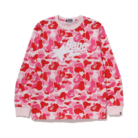 BAPE ABC Camo BAPE STA Longsleeve Tee – Pink