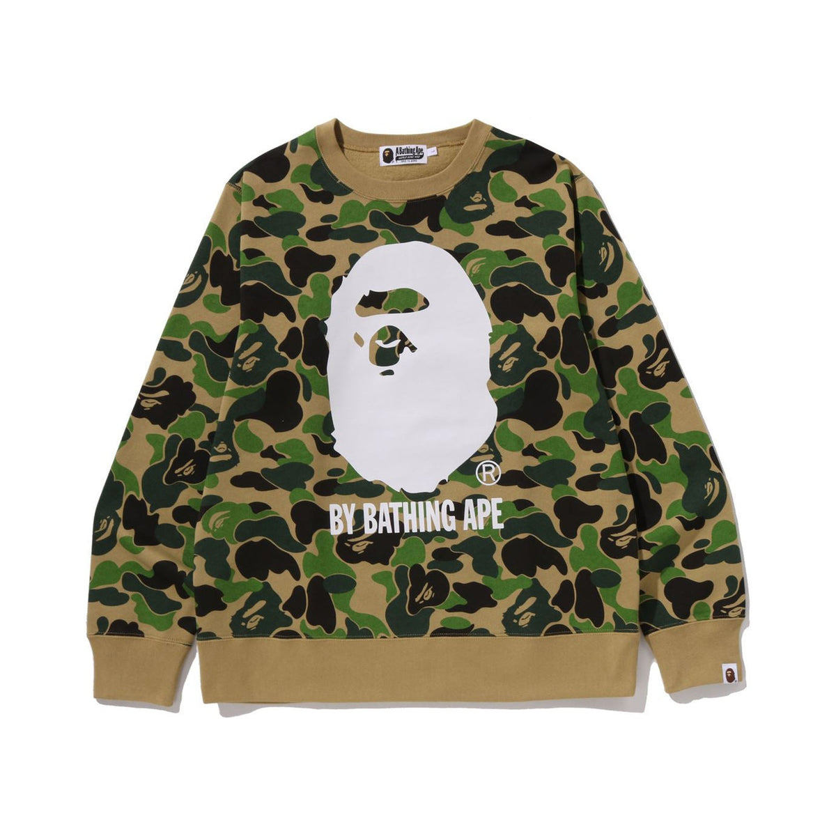 BAPE ABC CAMO BY BATHING APE CREWNECK SWEATSHIRT – GREEN, Produktansicht 1