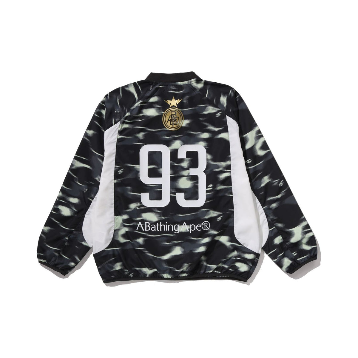BAPE SCREEN CAMO FOOTBALL LOGO RELAXED FIT CREWNECK SWEATSHIRT – BLACK, Produktansicht 2