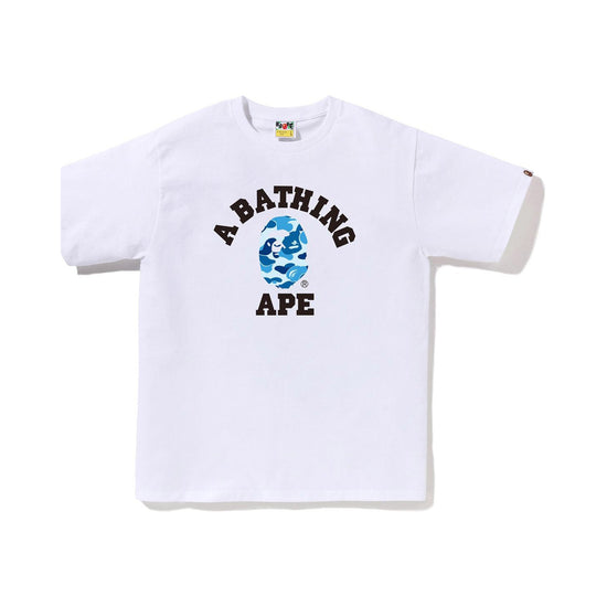 BAPE ABC Camo College Tee – White/Blue