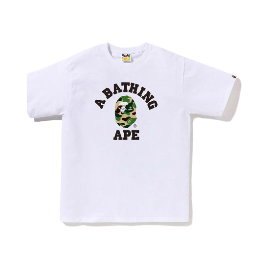 BAPE ABC Camo College Tee – White/Green