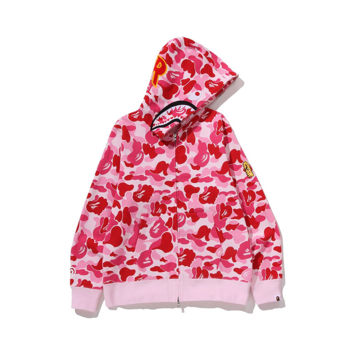 BAPE ABC CAMO 2ND SHARK FULL ZIP HOODIE – PINK, Produktansicht 1