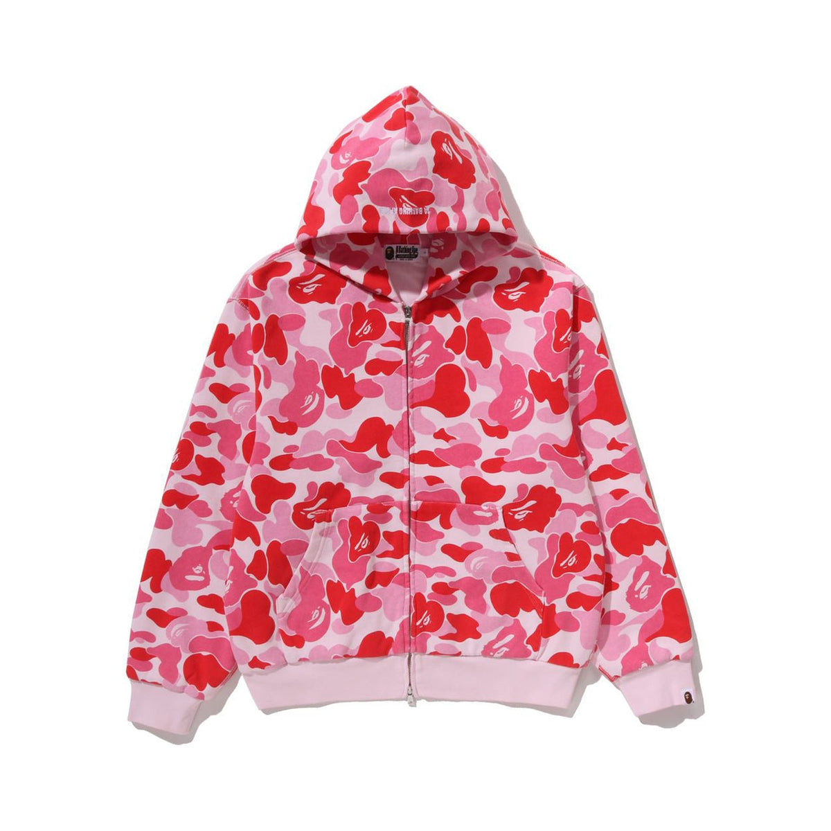 BAPE ABC CAMO HEAVY WASH CROPPED FIT ZIP HOODIE – PINK, Produktansicht 1
