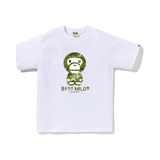 BAPE Multi Pixel Camo Baby Milo Tee – White/Green