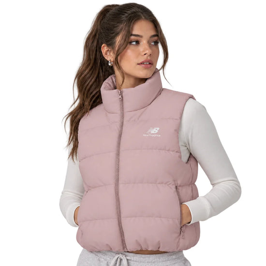 New Balance W Boston Puffer Vest Pink Chalk