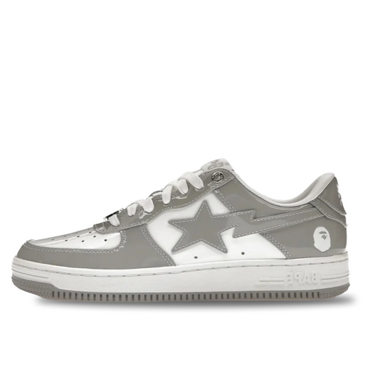 A Bathing Ape Bape Sta Patent Leather White Gray (2023)