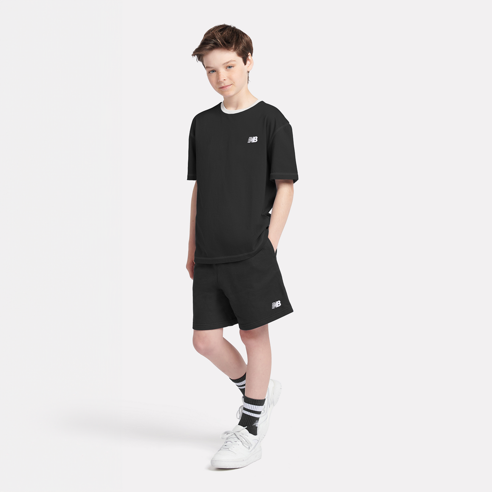 B New Balance French Terry Small Logo Short