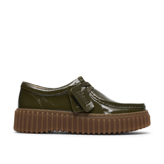 Clarks Women's Torhill Bee Dark Olive Patent
