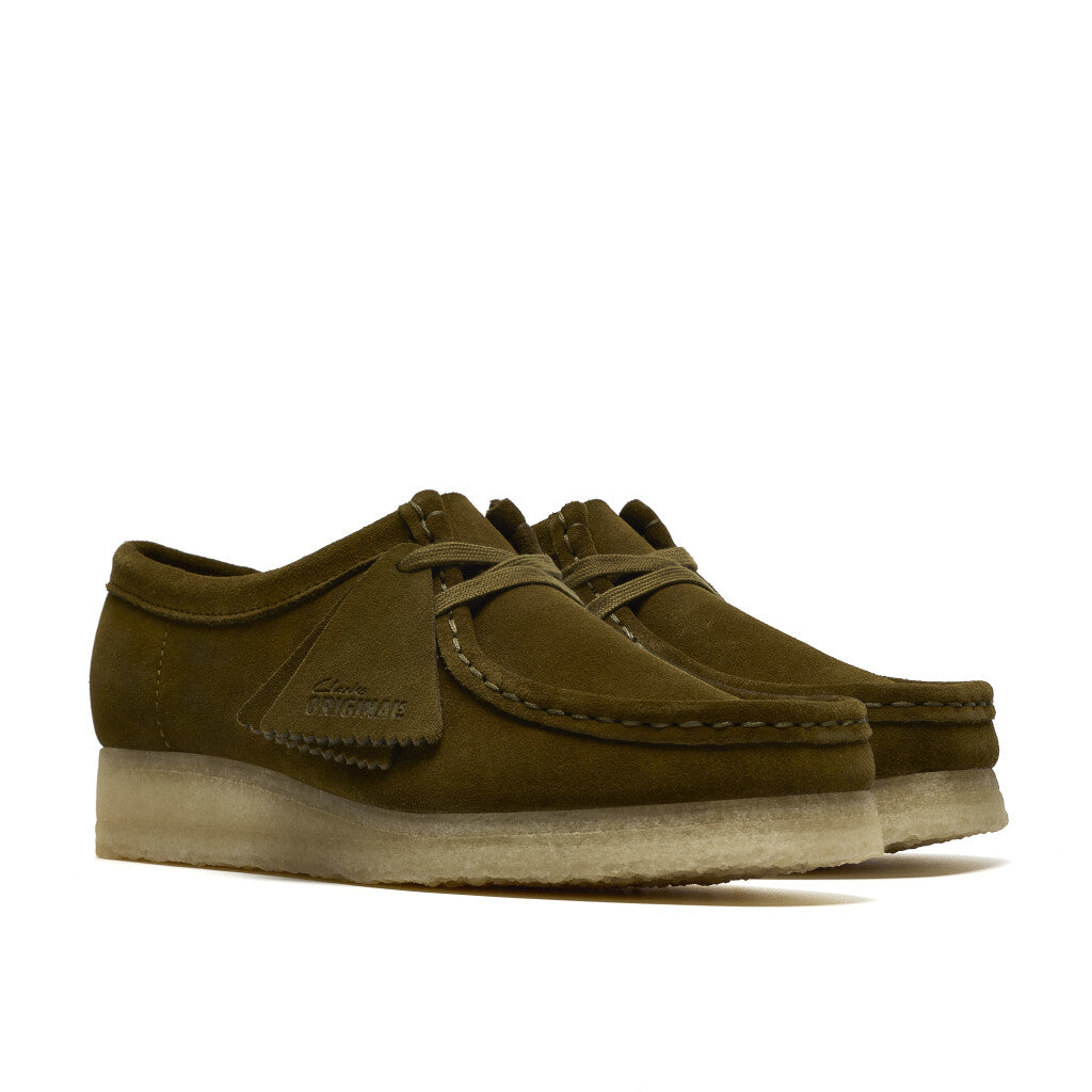 Clarks W Wallabee olive suede