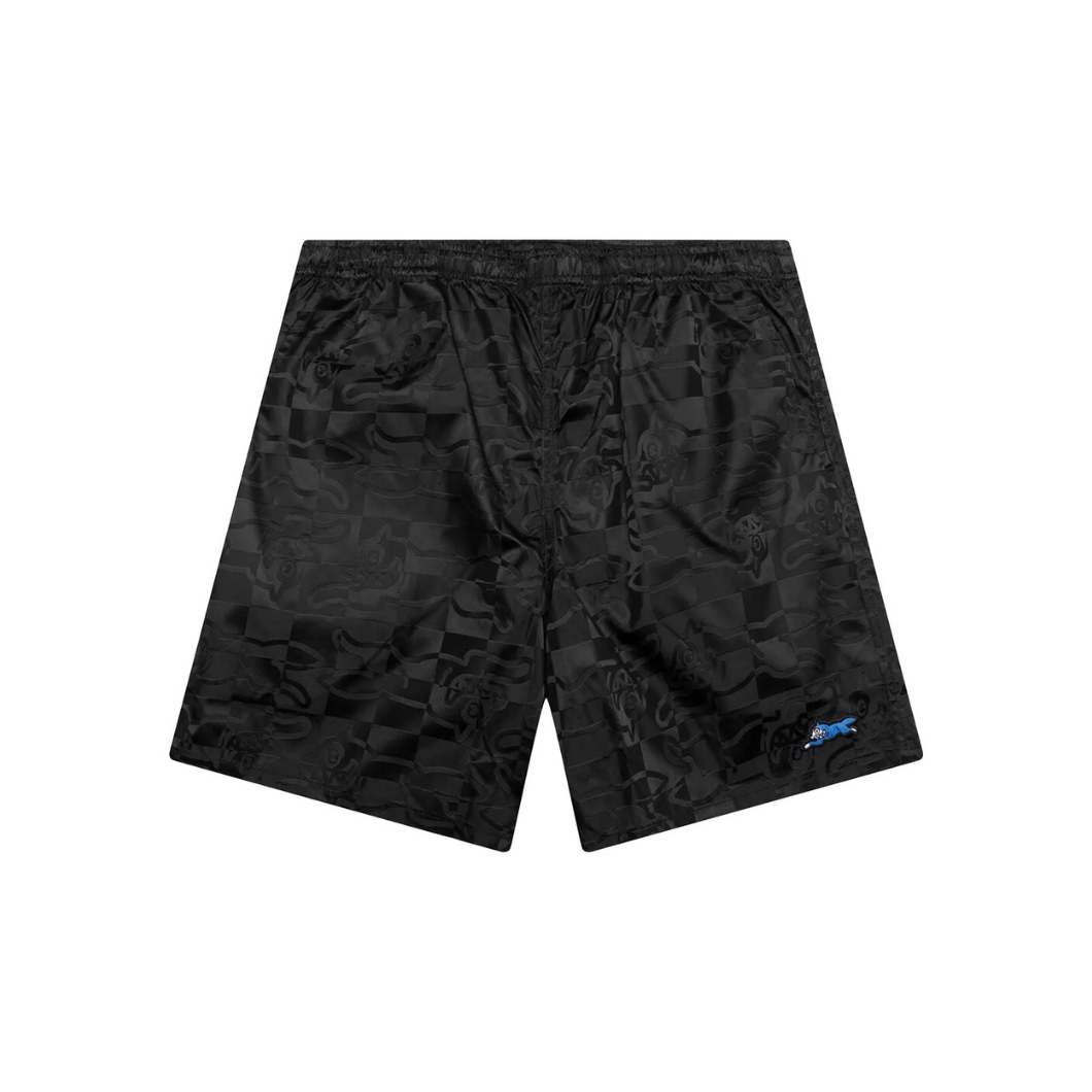 Running Check Shorts - Black