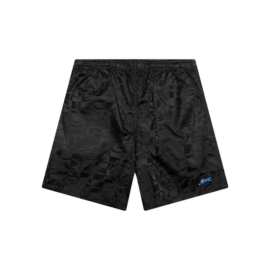 Running Check Shorts - Black