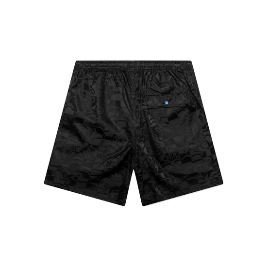 Running Check Shorts - Black