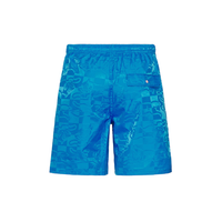 Running Check Shorts - French Blue