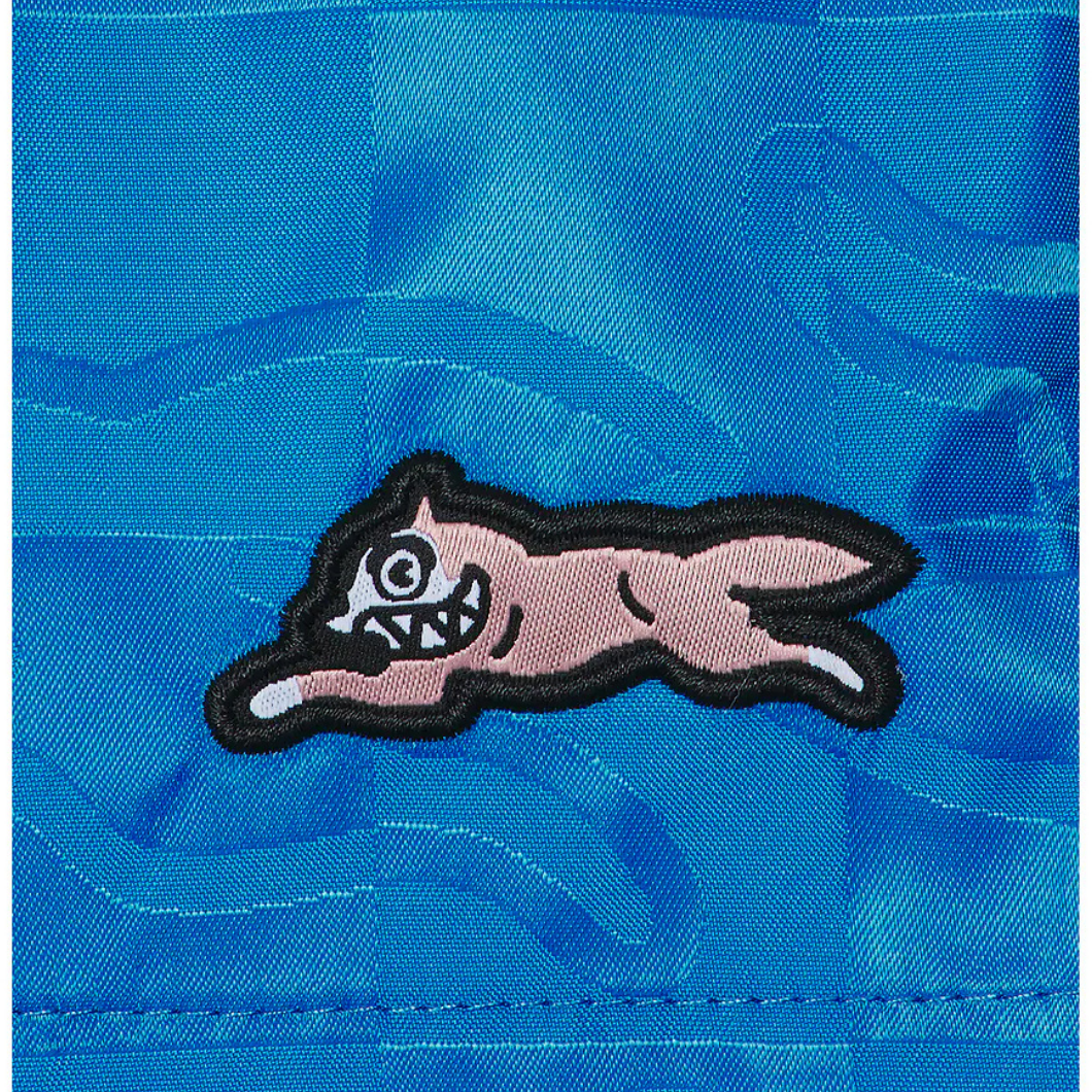 Running Check Shorts - French Blue