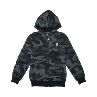 Yth Fox Head Camo Fleece Zip