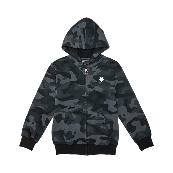 Yth Fox Head Camo Fleece Zip