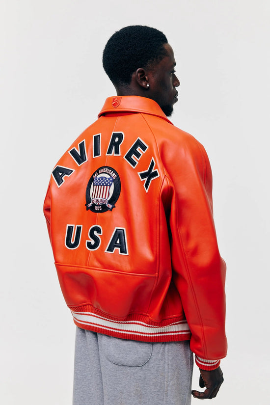 AVIREX Icon Lederjacke - Grapefuit