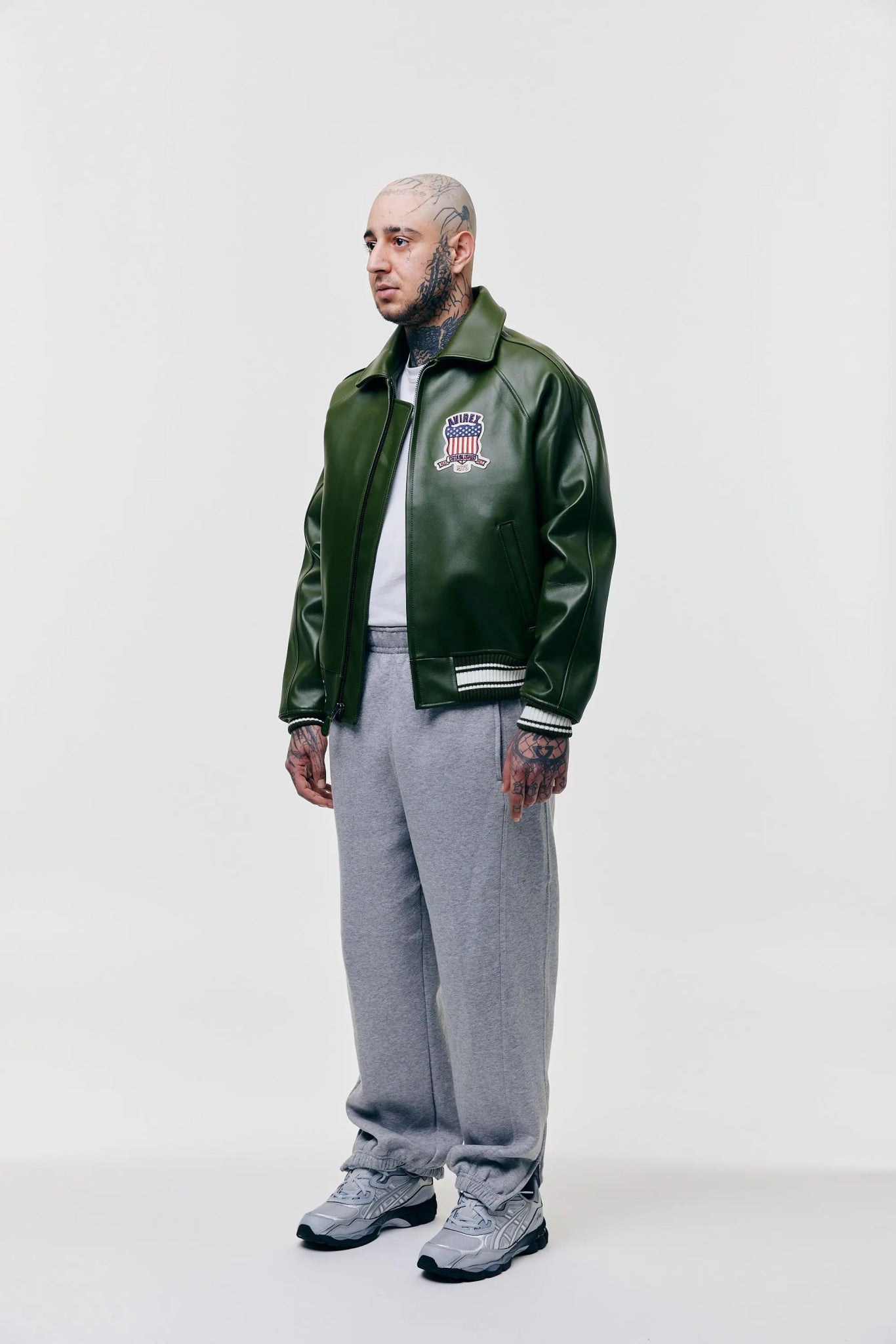 AVIREX Icon Lederjacke - Olive - SN Zürich