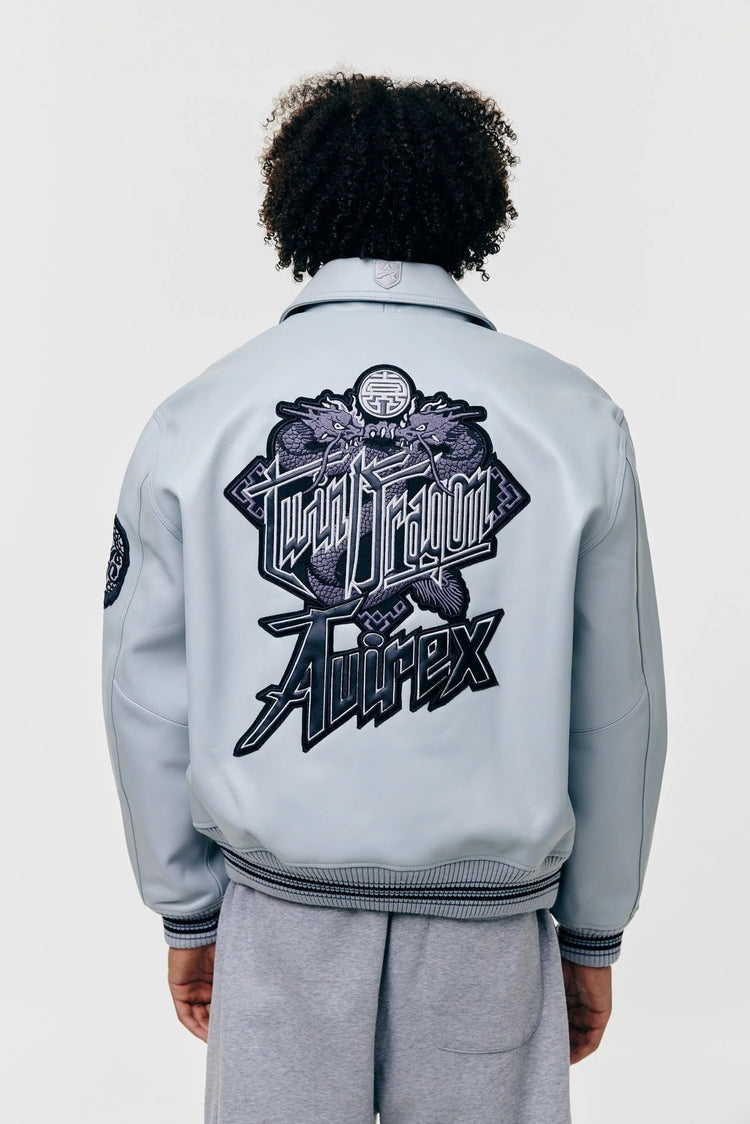 AVIREX Limited Edition Twin Dragon Jacke - Silver