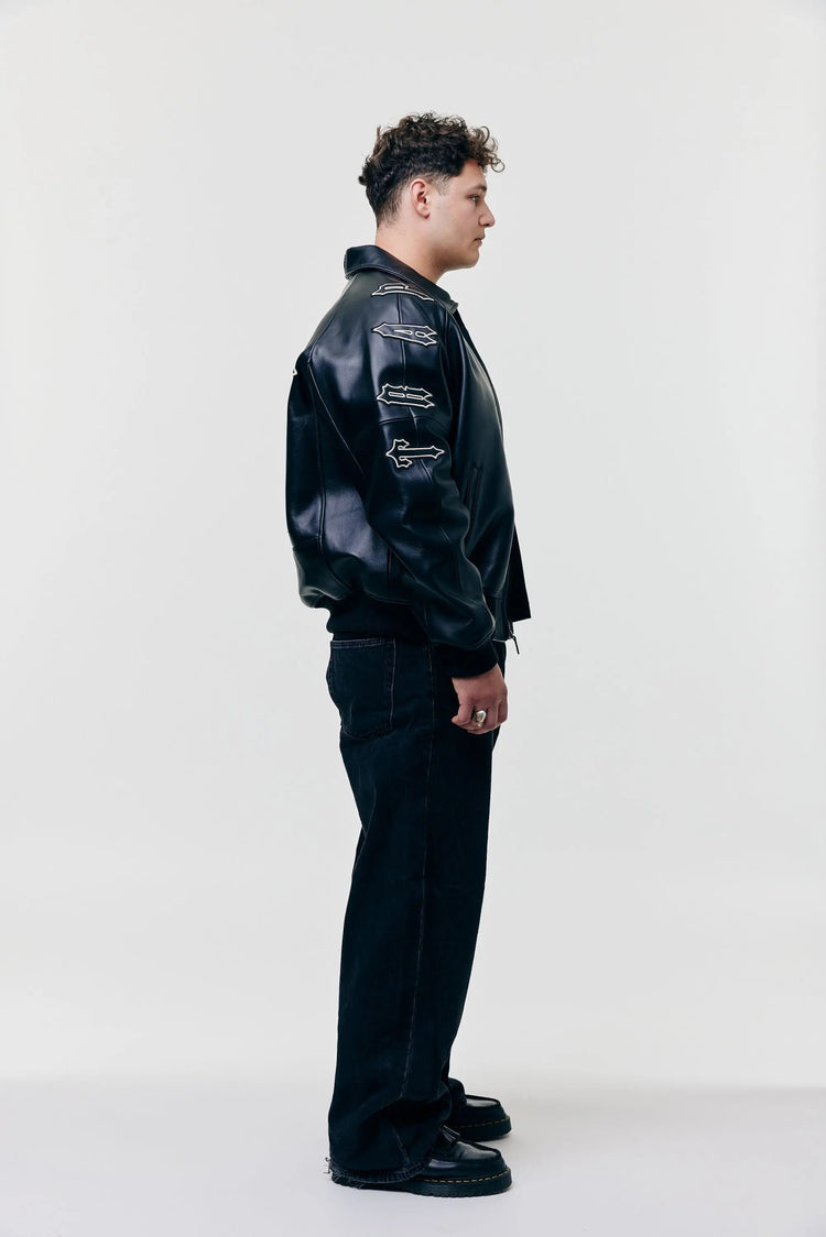 AVIREX x TRAPSTAR Lederjacke - Black