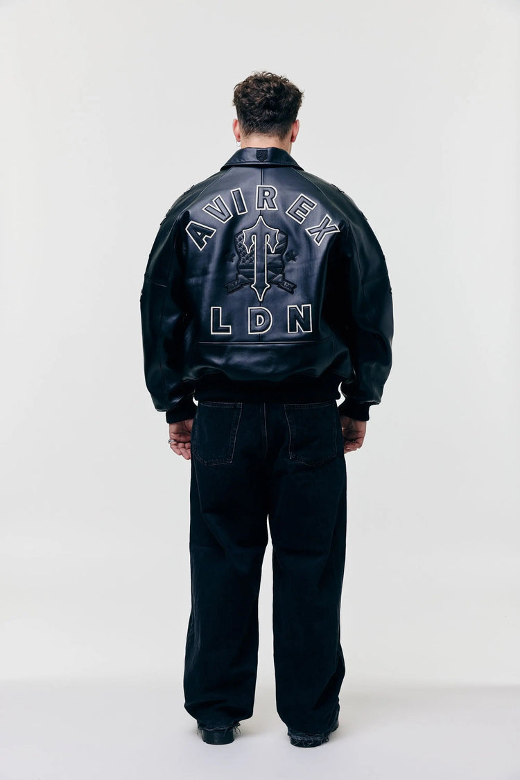 AVIREX x TRAPSTAR Lederjacke - Black