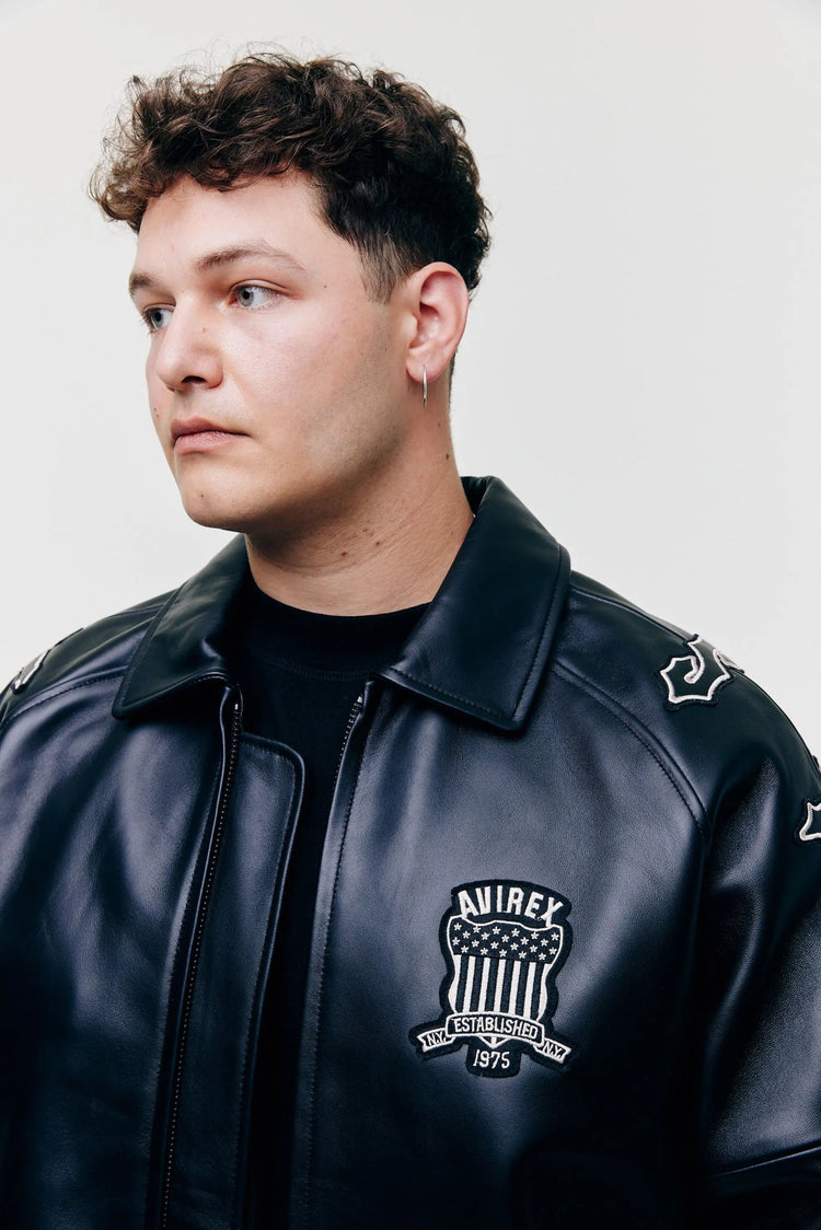 AVIREX x TRAPSTAR Lederjacke - Black