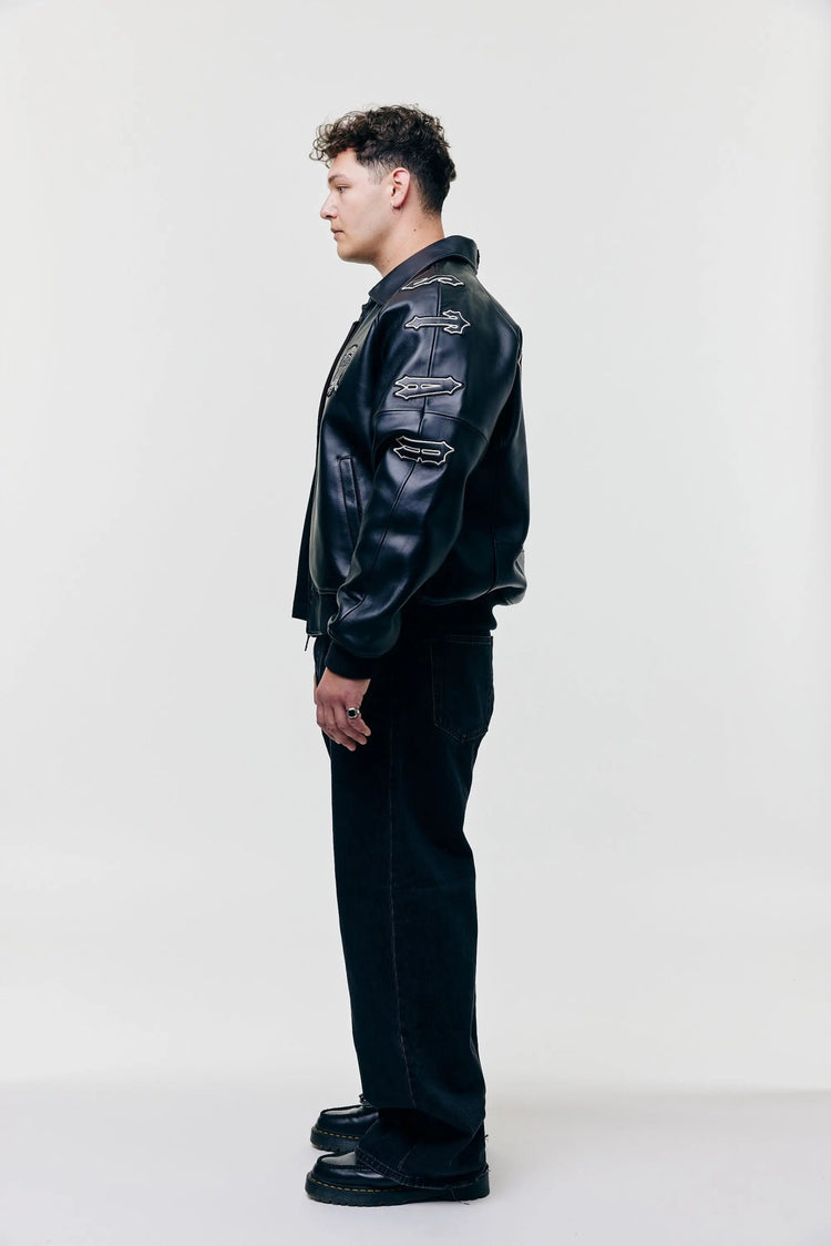 AVIREX x TRAPSTAR Lederjacke - Black