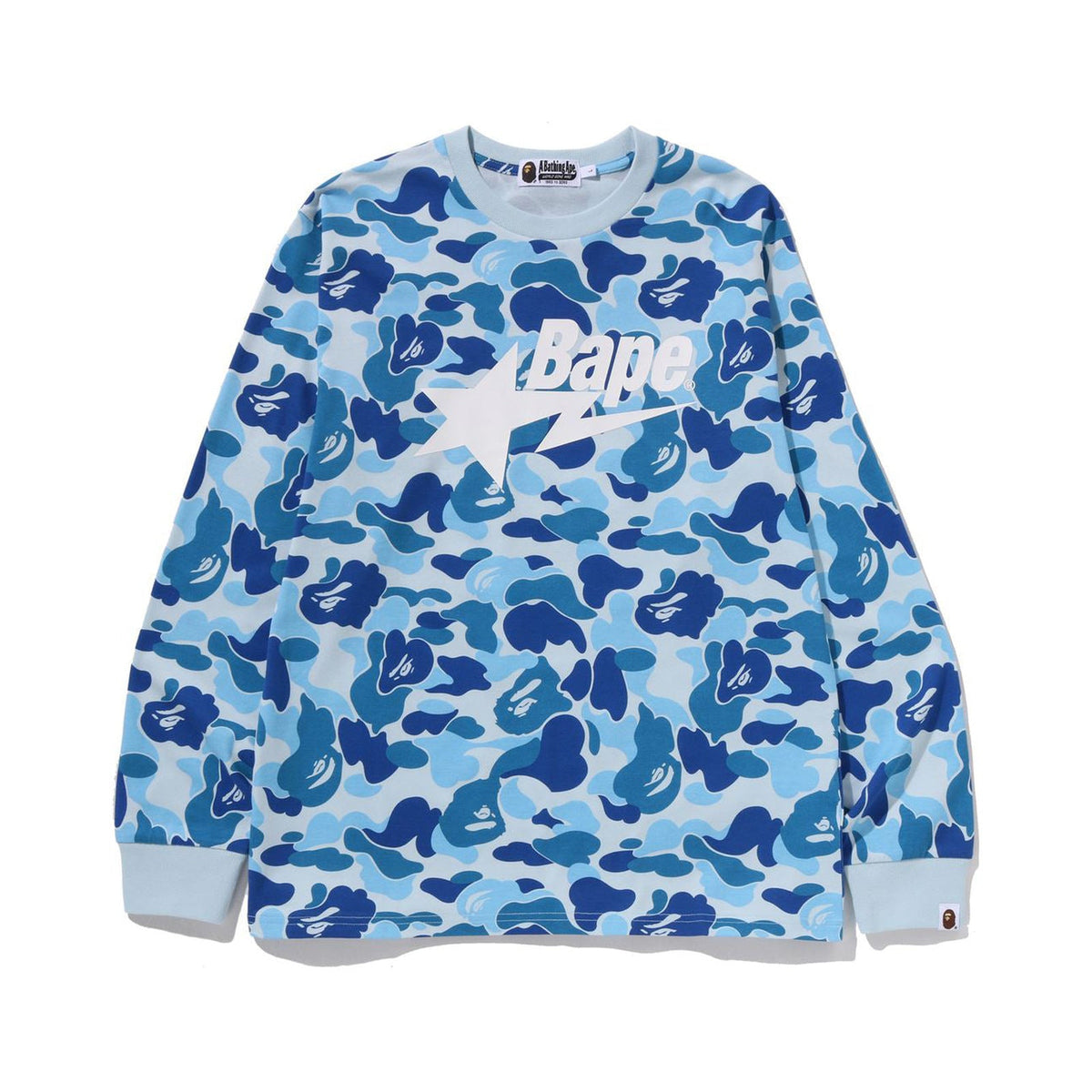BAPE ABC CAMO BAPE STA LS TEE – BLUE, Produktansicht 1