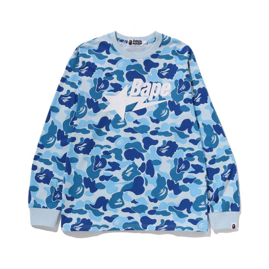 BAPE ABC Camo BAPE STA Longsleeve Tee – Blue
