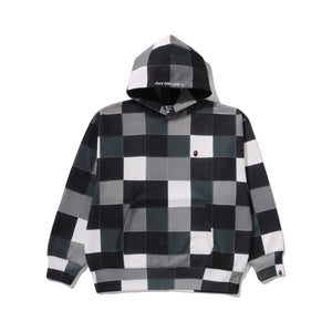 BAPE Multi Color Patchwork Pullover Hoodie – Black - M