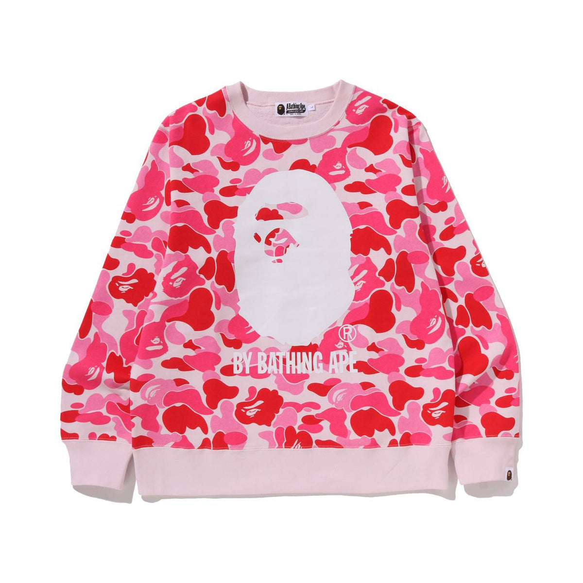BAPE ABC CAMO BY BATHING APE CREWNECK SWEATSHIRT – PINK, Produktansicht 1