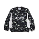 BAPE SCREEN CAMO FOOTBALL LOGO RELAXED FIT CREWNECK SWEATSHIRT – BLACK, Produktansicht 1