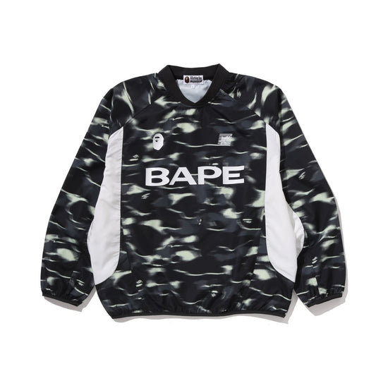 BAPE Screen Camo Football Logo Relaxed Fit Crewneck Sweatshirt – Black
