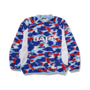 BAPE SCREEN CAMO FOOTBALL LOGO RELAXED FIT CREWNECK SWEATSHIRT – BLUE, Produktansicht 1