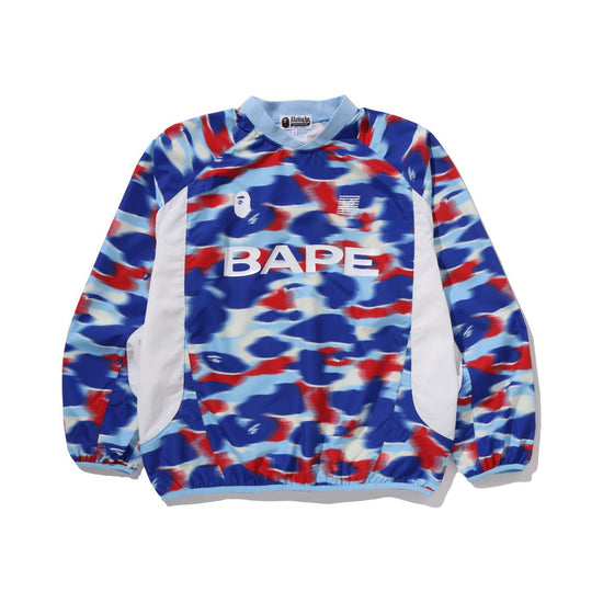BAPE Screen Camo Football Logo Relaxed Fit Crewneck Sweatshirt – Blue