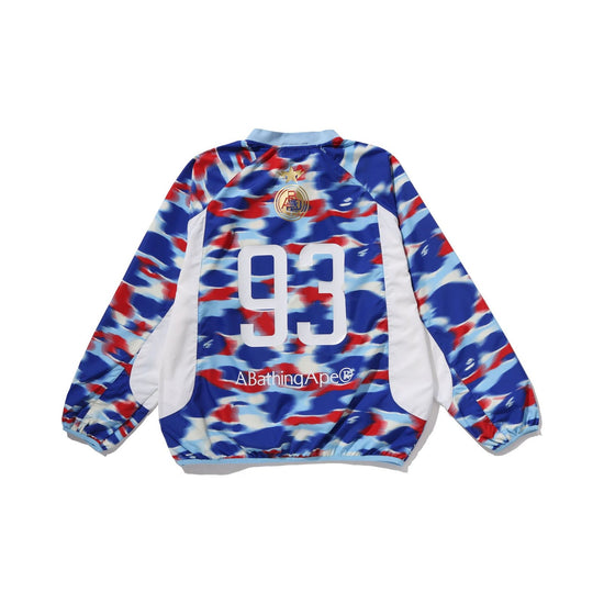 BAPE Screen Camo Football Logo Relaxed Fit Crewneck Sweatshirt – Blue